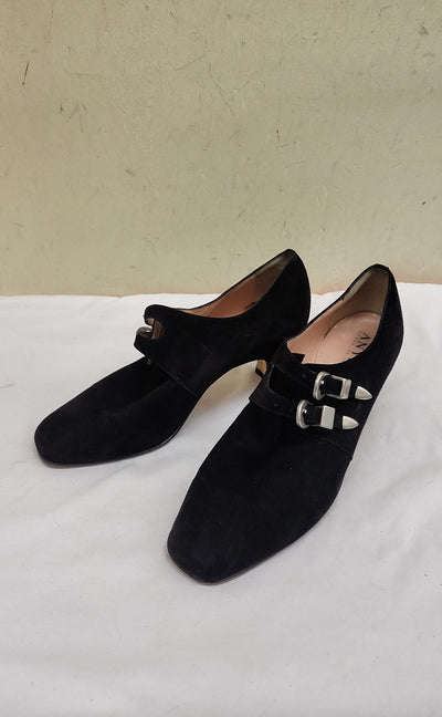 Anyi Lu Women's Size 38-1/2 = 8 Black Pumps Shoes