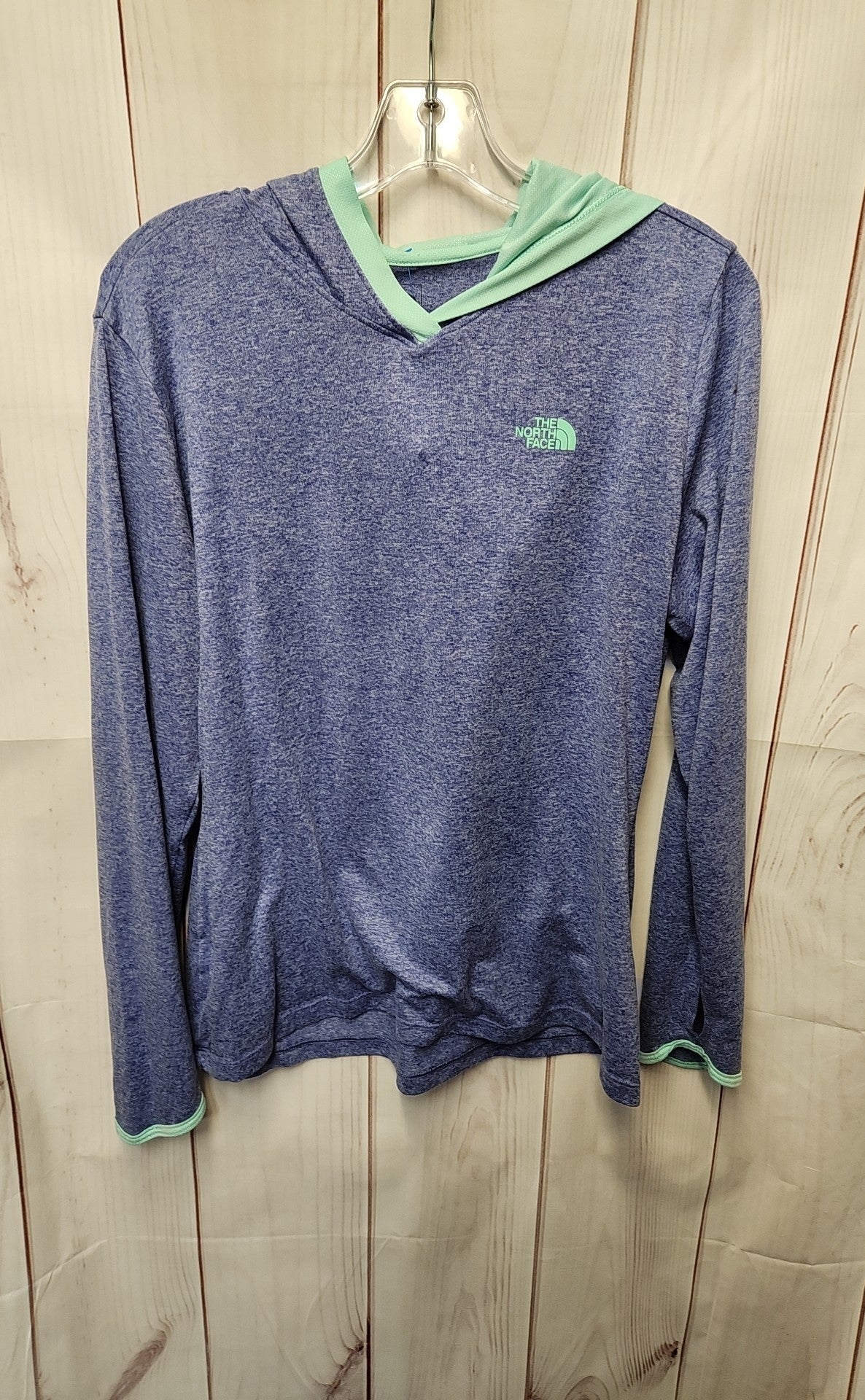 North Face Women's Size L Purple Hooded Long Sleeve Top