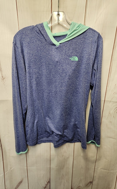 North Face Women's Size L Purple Hooded Long Sleeve Top
