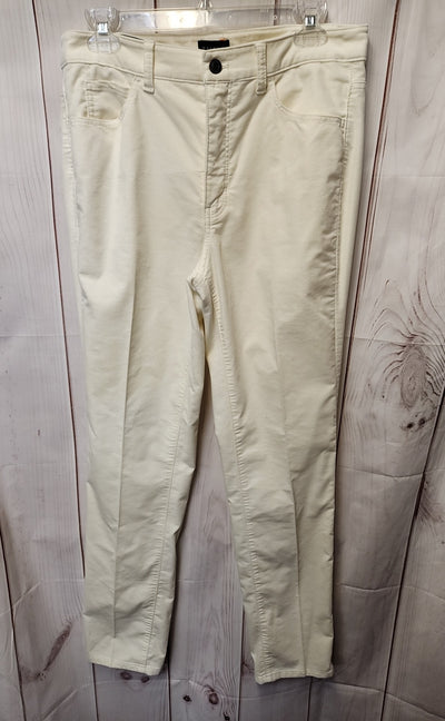 Talbots Women's Size 6 White Pants Velveteen Straight Leg Pant