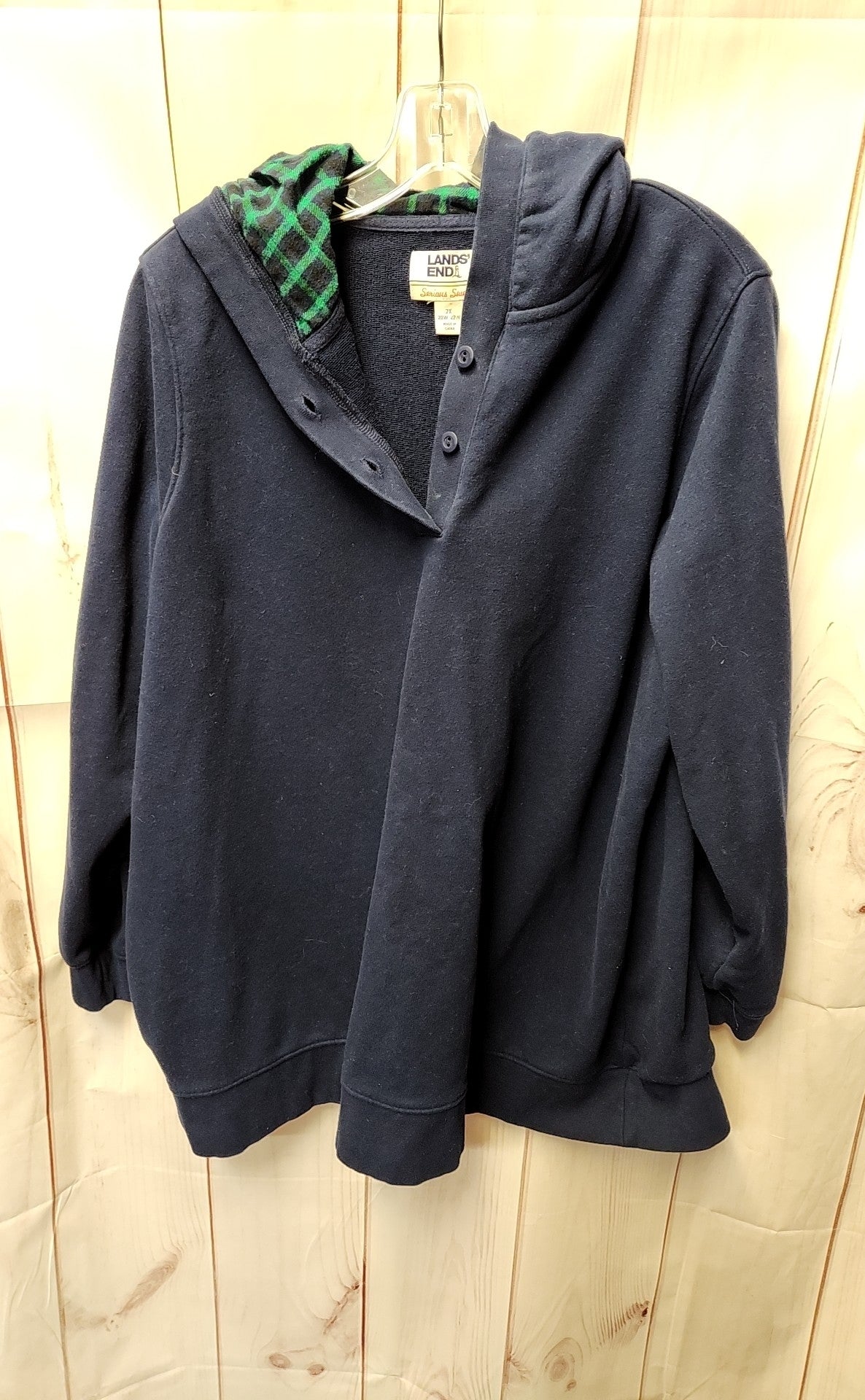 Lands End Women's Size 2X Navy Sweatshirt
