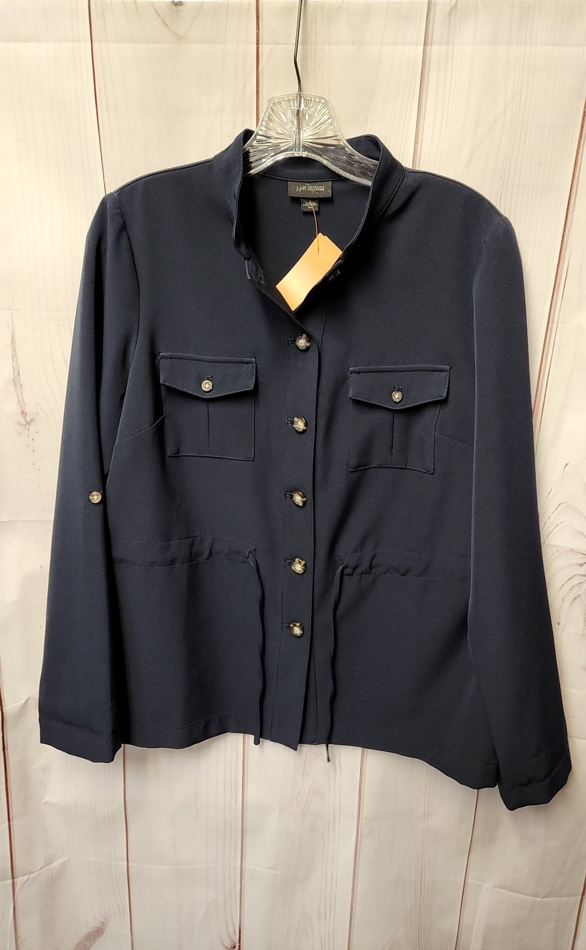 J Jill Wearever Collection Women's Size XL Navy Long Sleeve Top