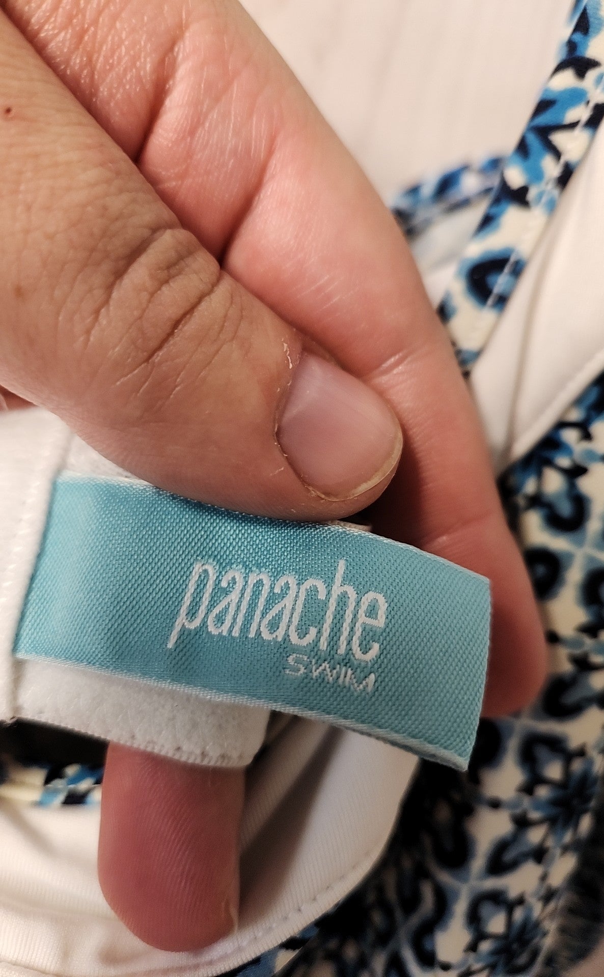 Panache Swim Women's Size 38E Blue Swim Top