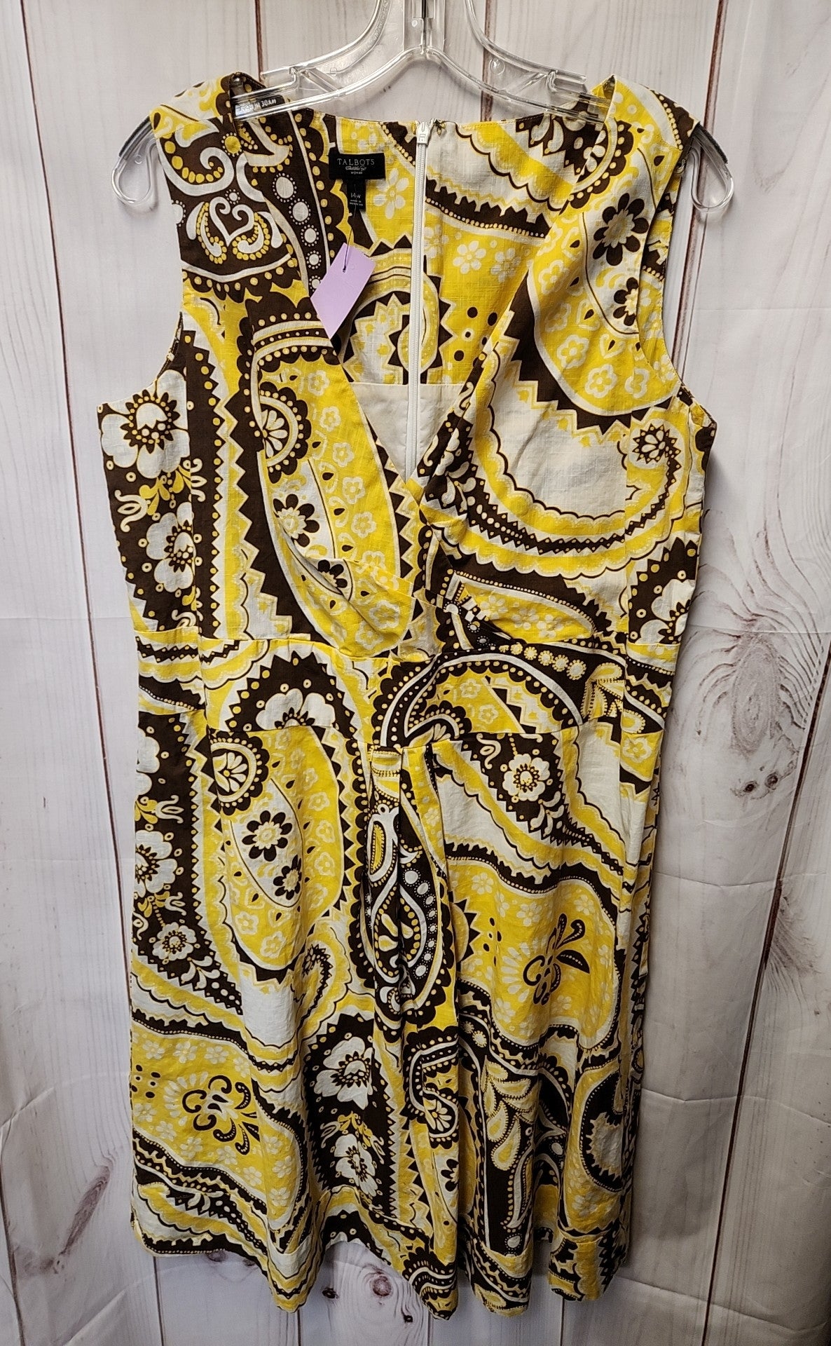 Talbots Women's Size 14 Yellow Dress