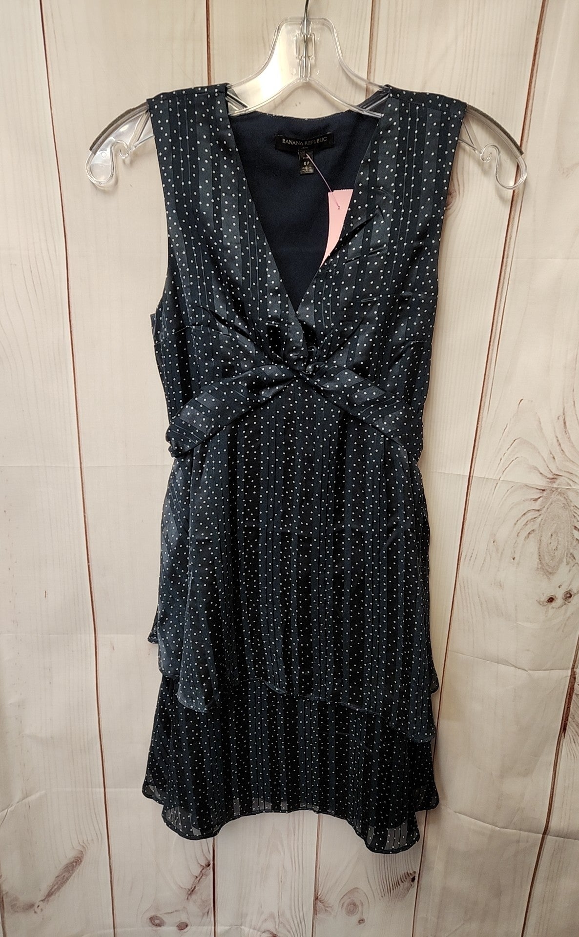 Banana Republic Women's Size 0 Petite Black & Blue Dress