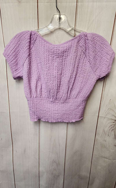 Topshop Women's Size XS Purple Short Sleeve Top