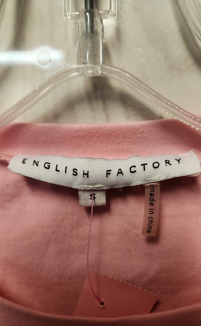 English Factory Women's Size S Pink Short Sleeve Top
