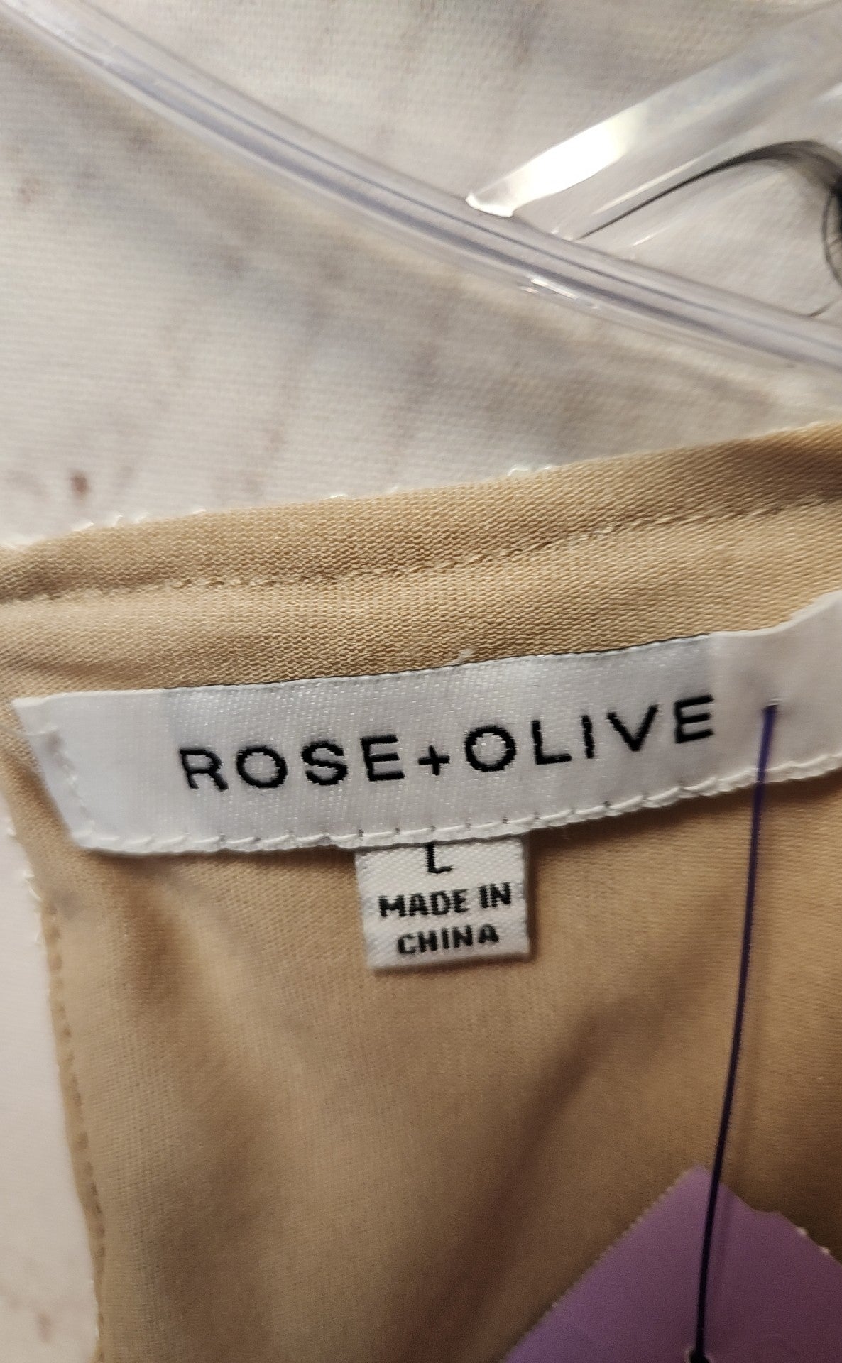 Rose & Olive Women's Size L White Cold Shoulder Top