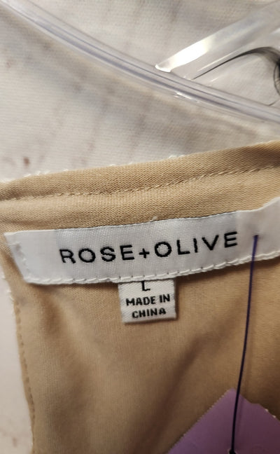Rose & Olive Women's Size L White Cold Shoulder Top
