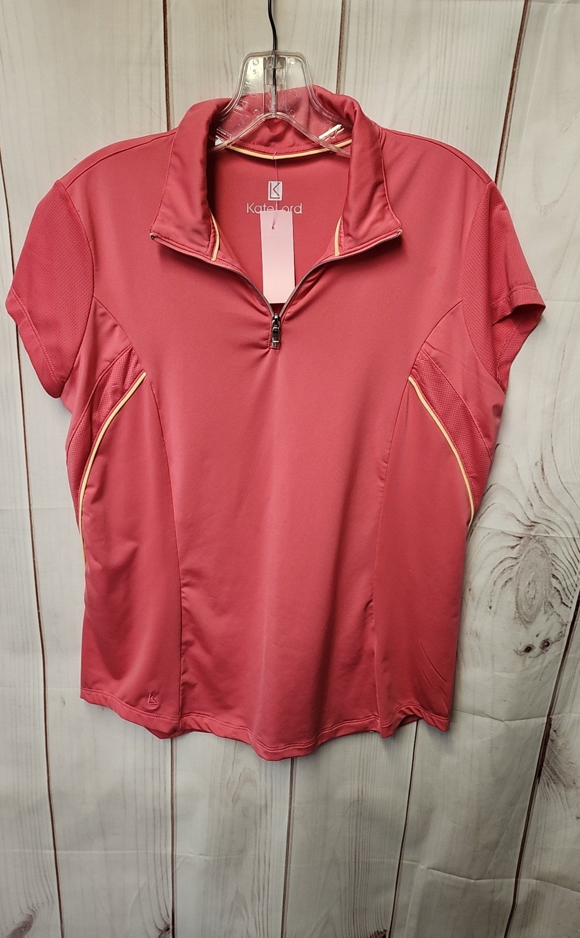 Kate Lord Women's Size M Pink Short Sleeve Top