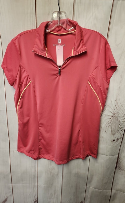 Kate Lord Women's Size M Pink Short Sleeve Top