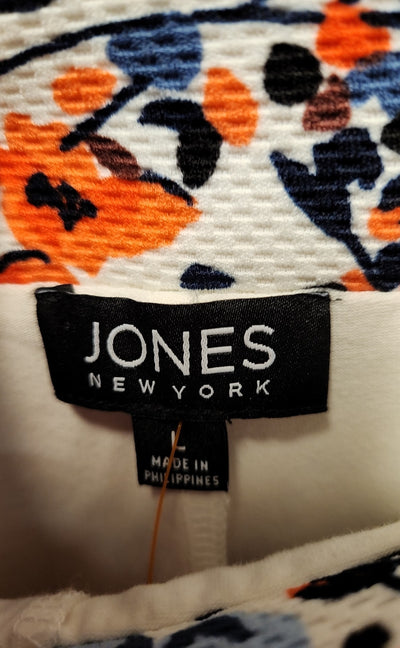 Jones New York Women's Size L White Floral Skirt