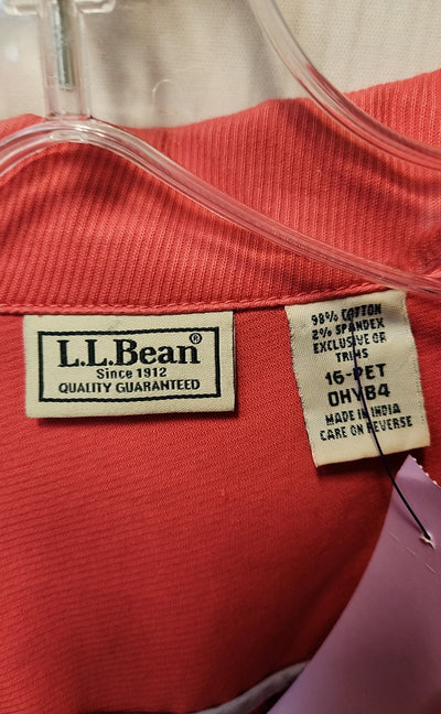 LL Bean Women's Size 16 Petite Pink Jacket
