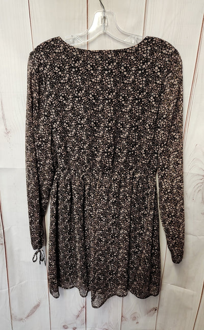 Maurices Women's Size S Black & Brown Floral Dress