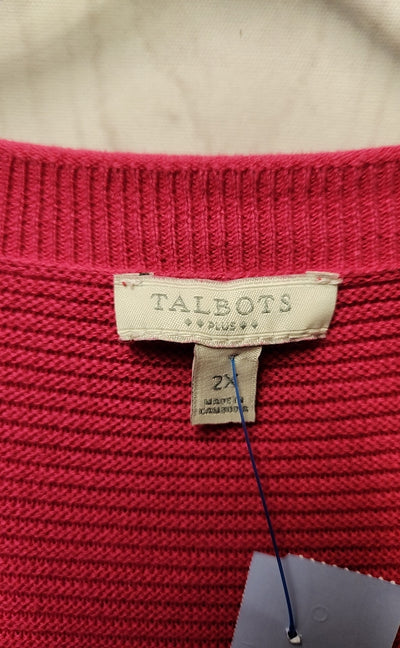 Talbots Women's Size 2X Pink Sweater