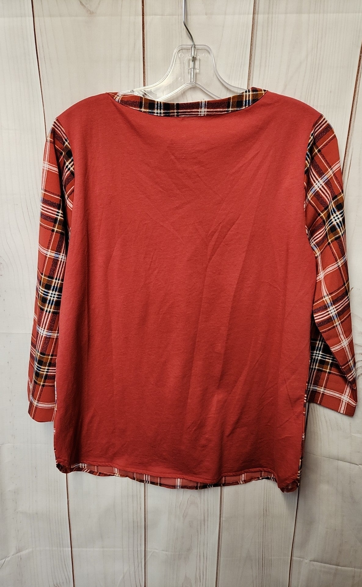 Van Heusen Women's Size M Red 3/4 Sleeve Top