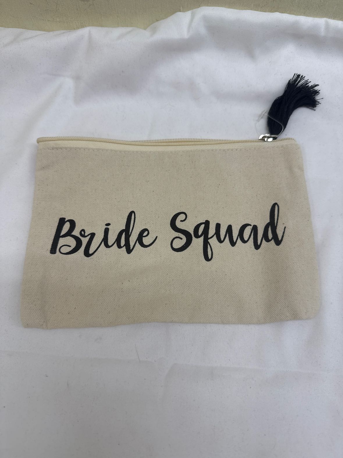 Bride Squad Tan Pouch