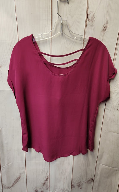 Pink Rose Women's Size L Pink Short Sleeve Top