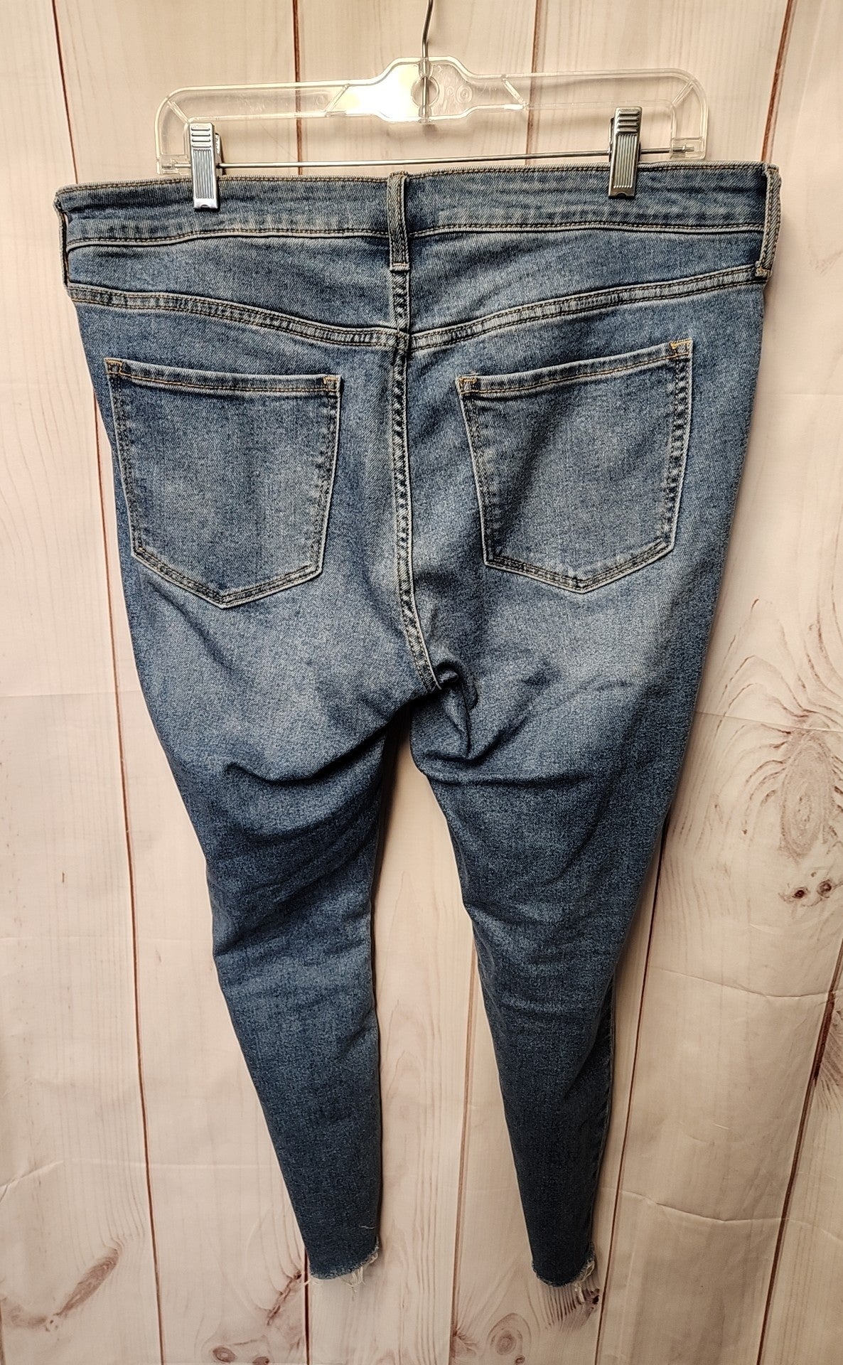 Old Navy Women's Size 32 (13-14) Blue Jeans Mid Rise Rockstar Super Skinny