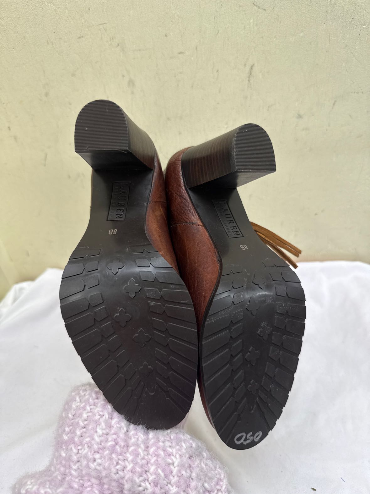 Lauren by Ralph Lauren Women's Size 8 Brown Leather Boots Shoes