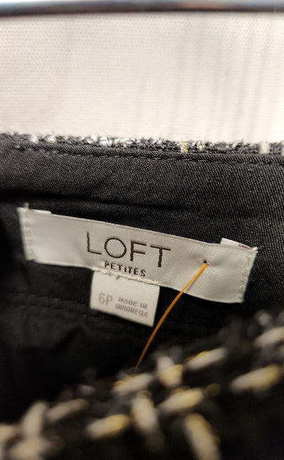 Loft Women's Size 6 Petite Black Skirt