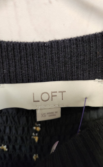 Loft Women's Size XS Black Long Sleeve Top