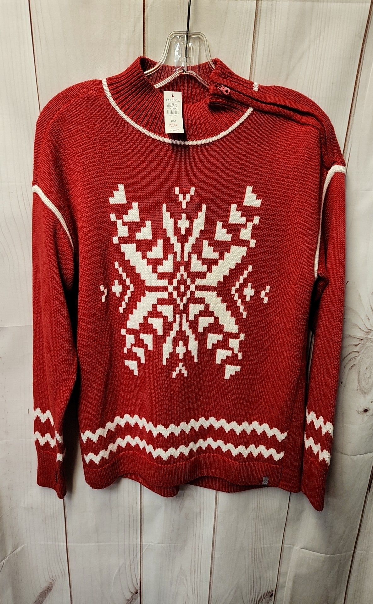 NWT Talbots Women's Size M Petite Red Sweater