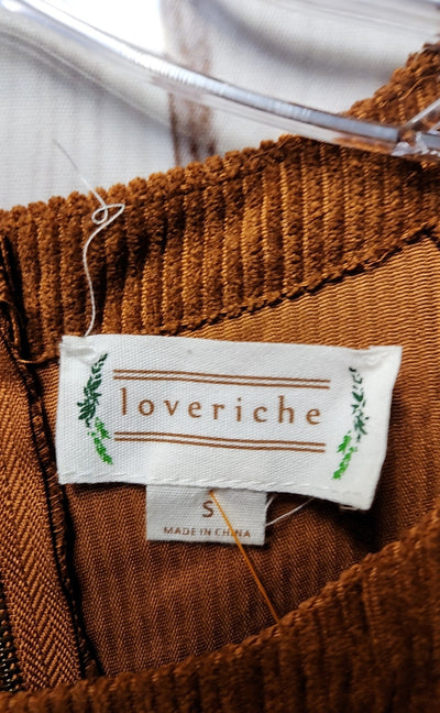 Loveriche Women's Size S Brown Corduroy Dress