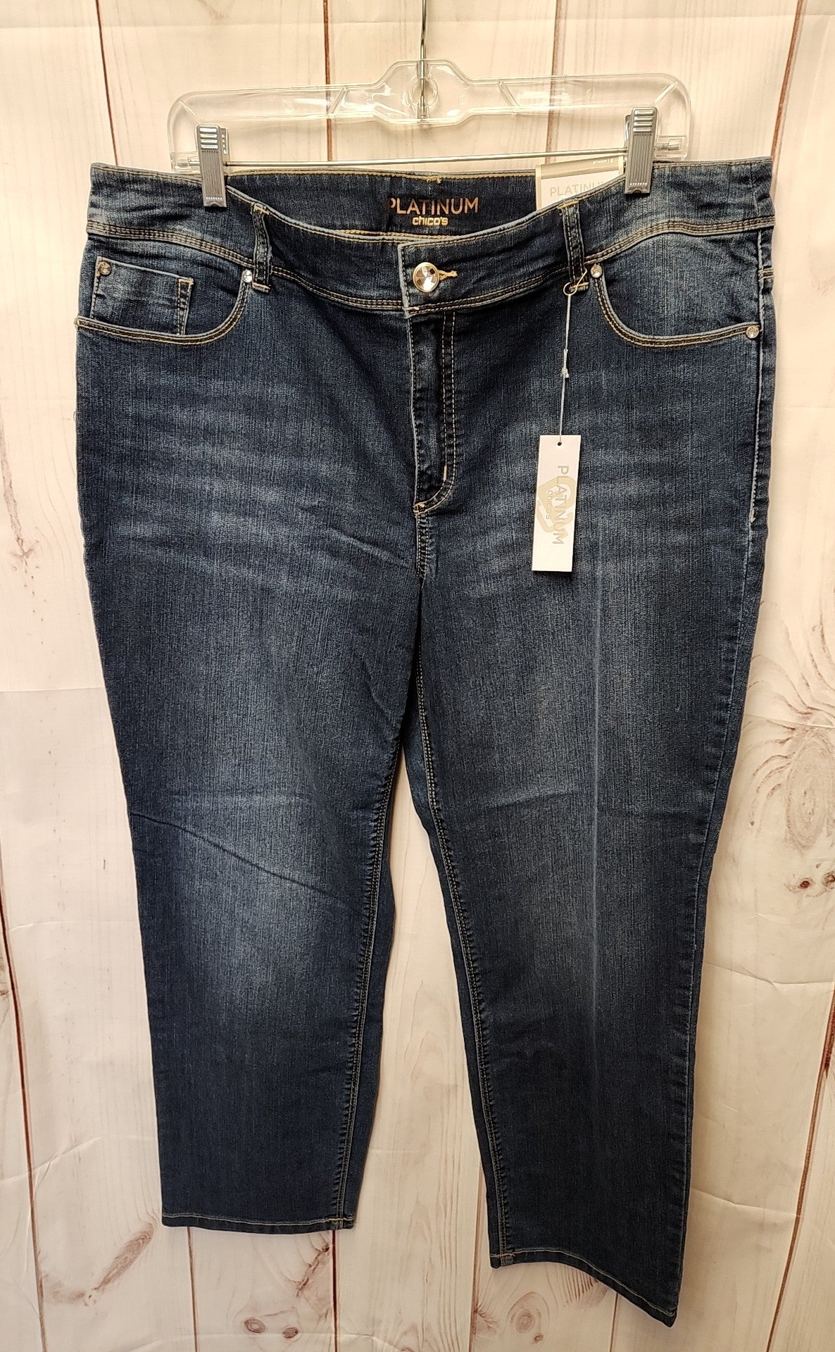 NWT Chico's Women's Size 3 = US 16 Blue Jeans Ankle