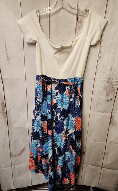 Hutch Women's Size M White & Blue Dress