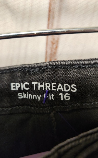 Epic Threads Girl's Size 16 Black Jeans Skinny