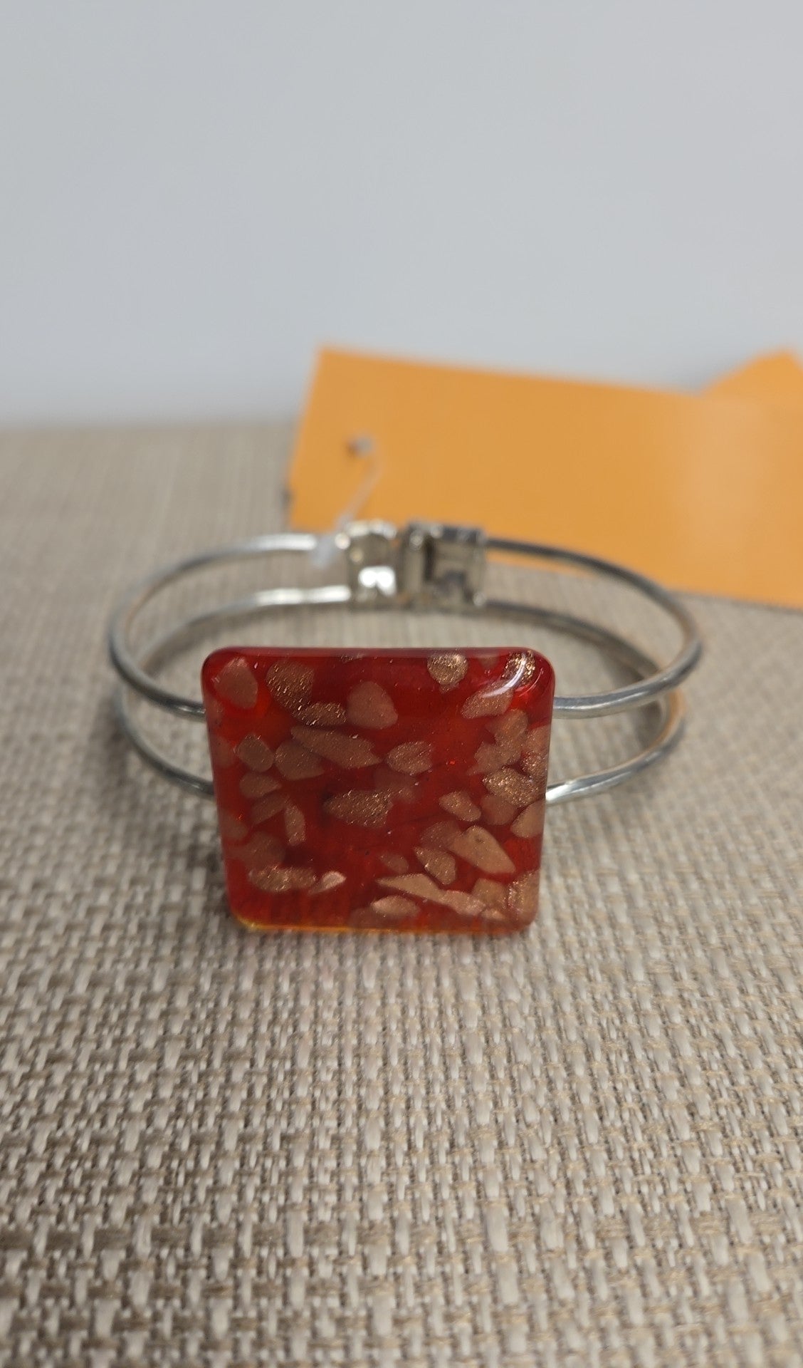 Silver & Red Bracelet