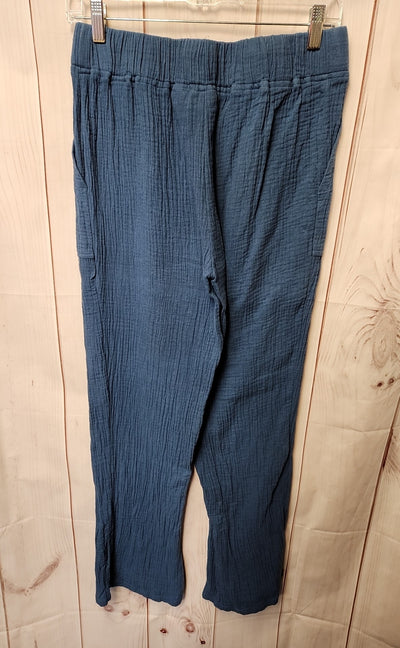 Logo Women's Size S Blue Pants Beach To Street