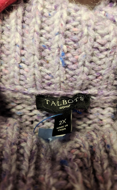 Talbots Women's Size 2X Purple Sweater