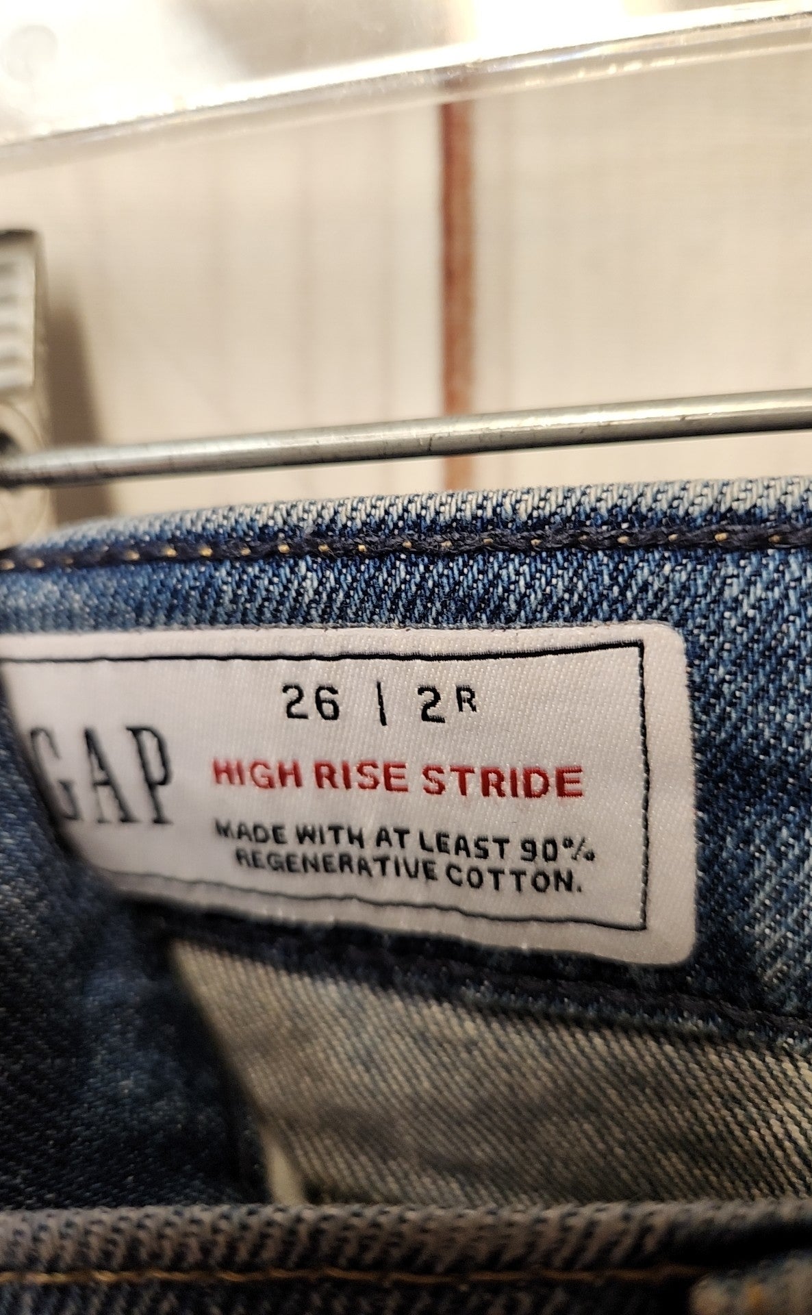 Gap Women's Size 26 (1-2) Blue Jeans High Rise Stride