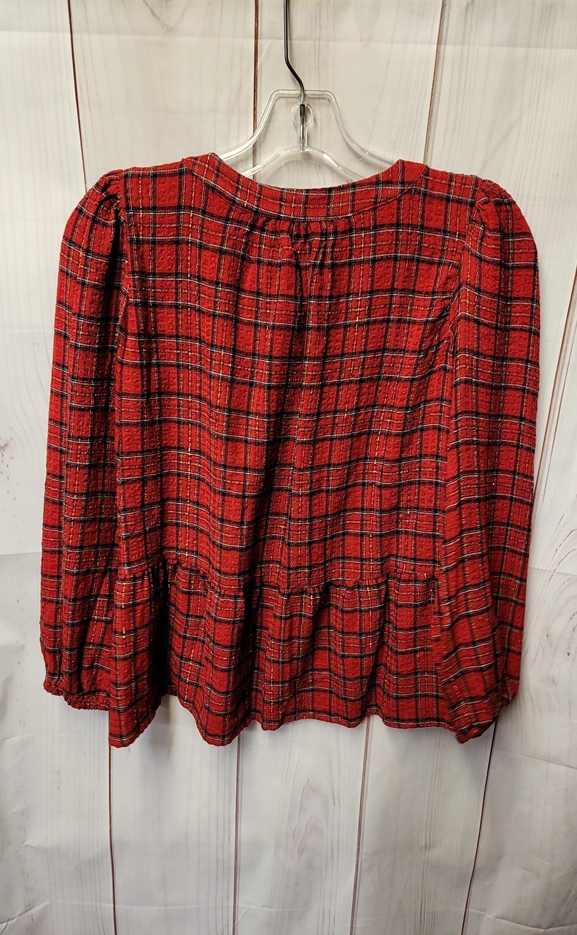Loft Women's Size S Petite Red Long Sleeve Top