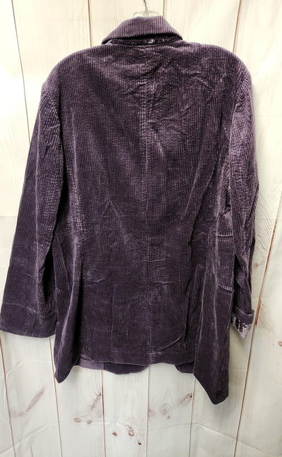 J Jill Women's Size XL Purple Corduroy Jacket