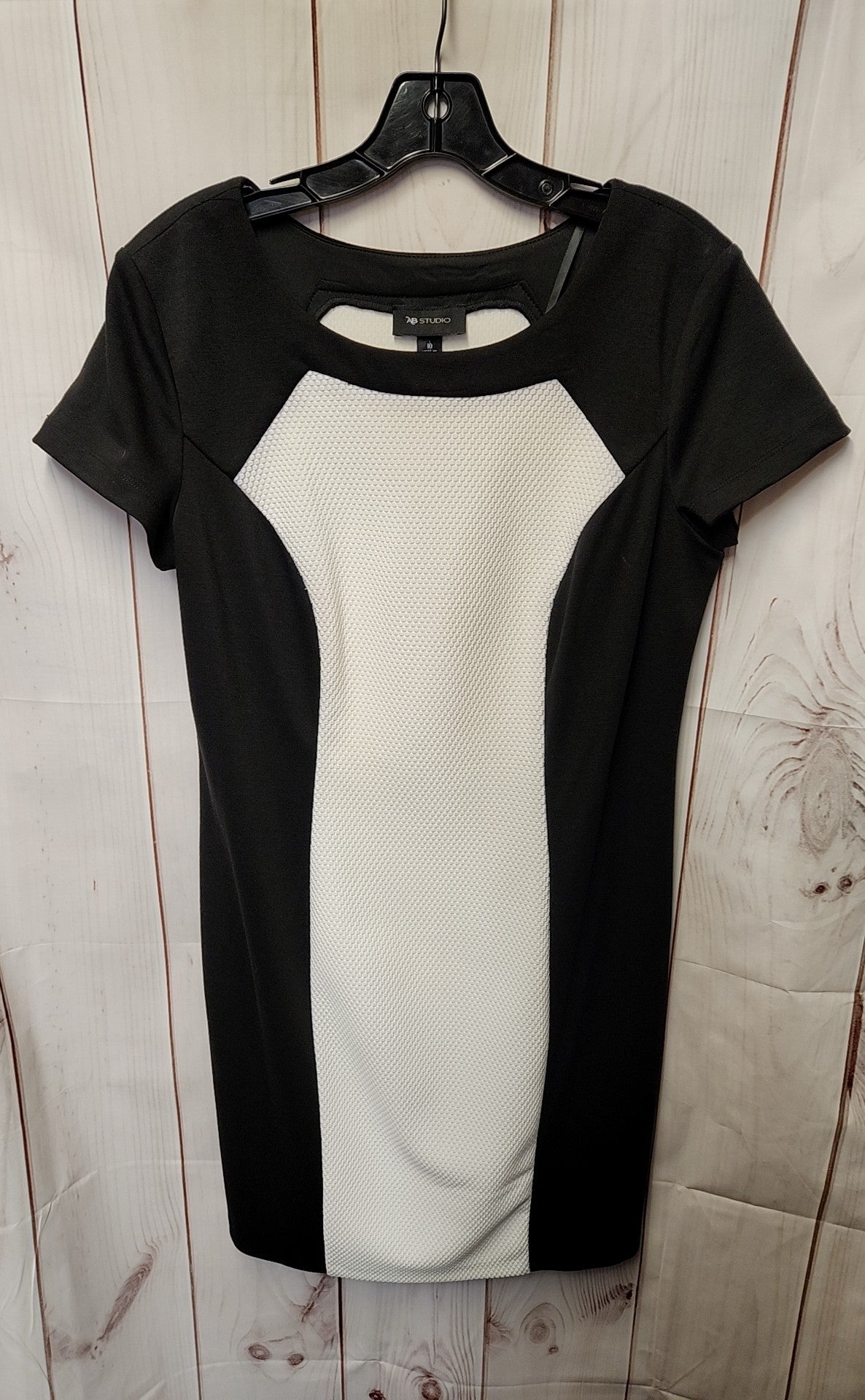 AB studio Women's Size 10 White & Black Dress