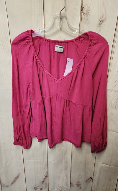 Old Navy Women's Size M Pink Long Sleeve Top