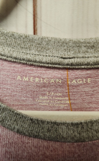 American Eagle Women's Size S Pink Long Sleeve Top
