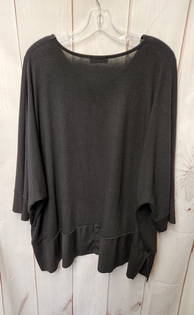 StyleList by Micaela Women's Size M Black Short Sleeve Top