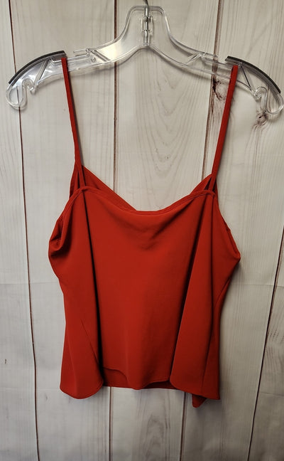 Topshop Women's Size 10 Red Sleeveless Top