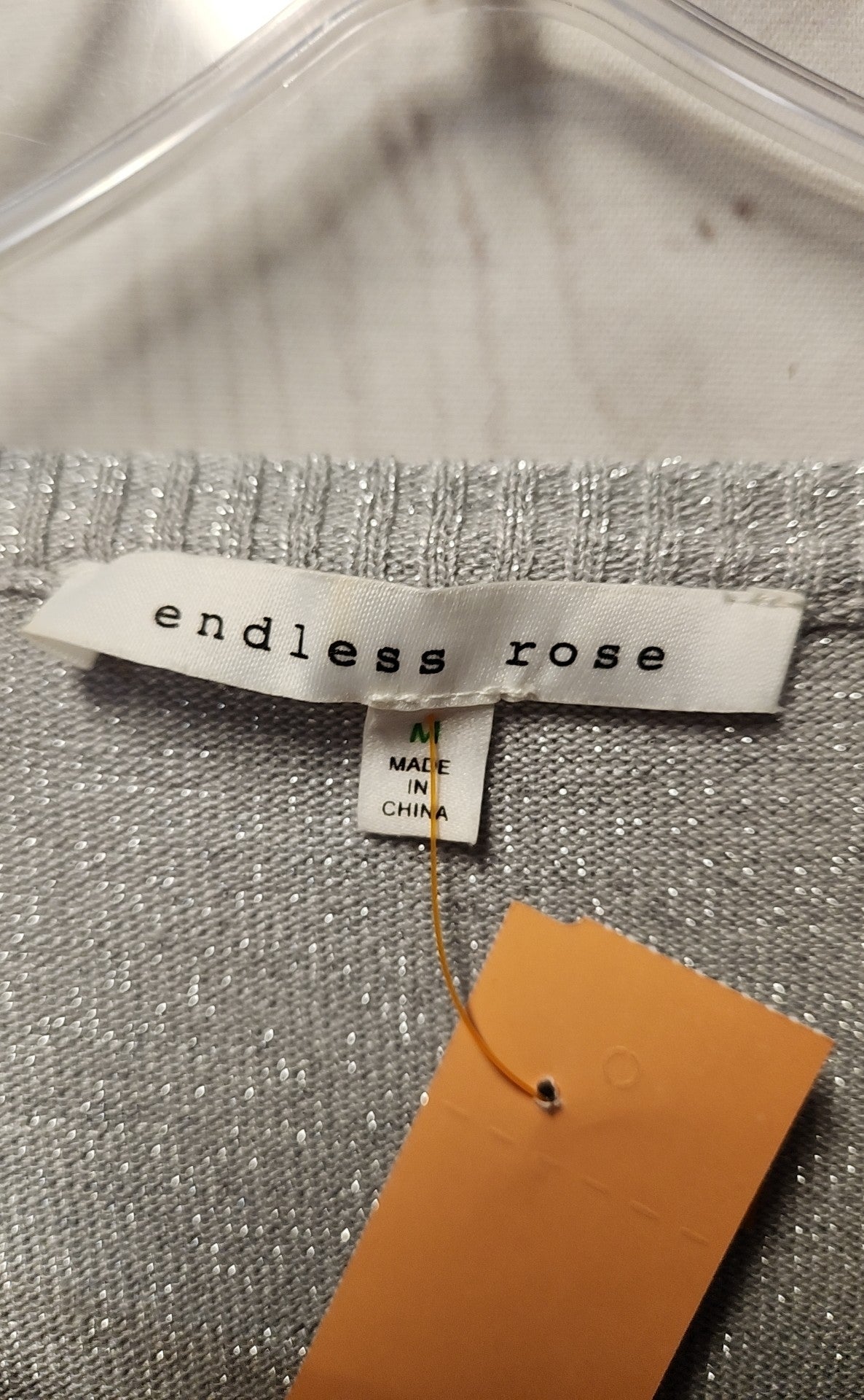 Endless Rose Women's Size M Silver Sweater