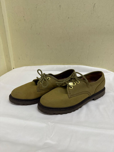 Nine West Women's Size 6-1/2 Green Leather Flats