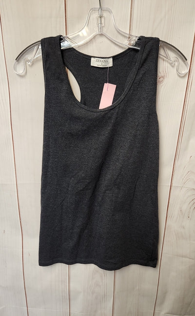 Zenana Women's Size S Gray Sleeveless Top