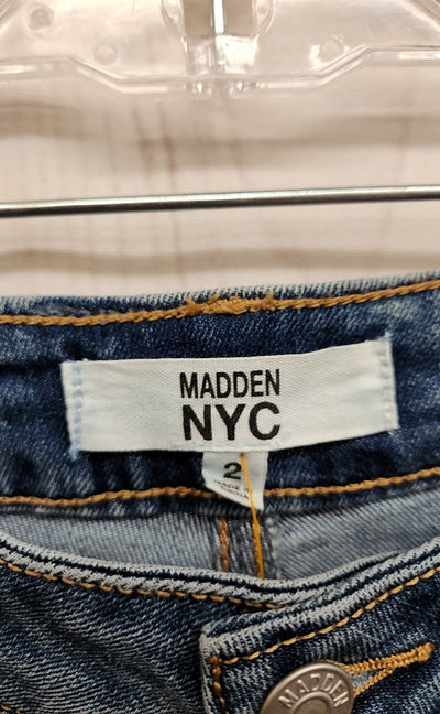 Madden NYC Women's Size 26 (1-2) Blue Jeans