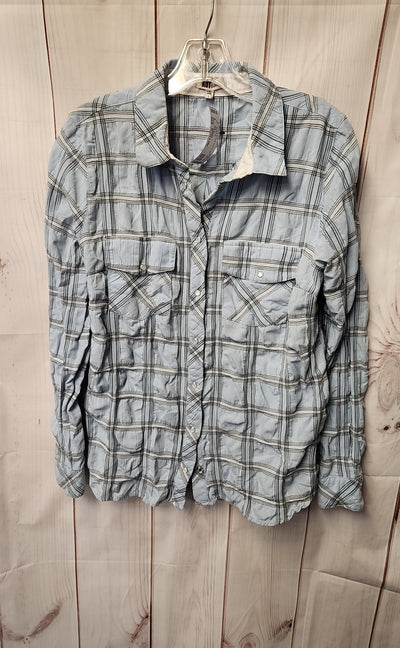 Kut from the Kloth Women's Size L Blue Long Sleeve Top
