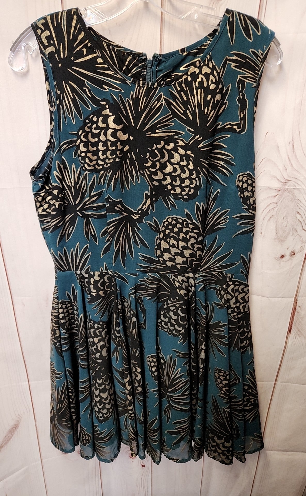 Gerard Darel Women's Size 40 / 12 Dress Flare Swing Pineapple