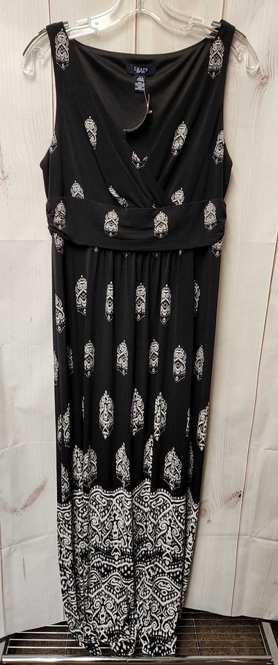 Chaps Women's Size L Black Dress