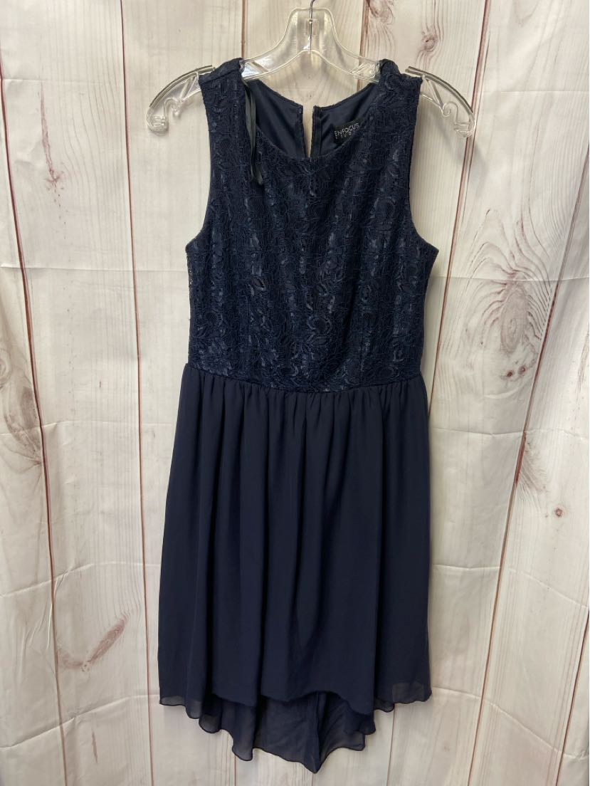 Enfocus Women's Size 10 Navy Lace Floral Dress
